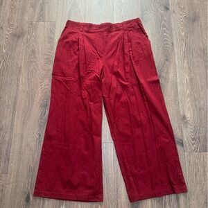 HALARA Red Wide-Leg Trousers